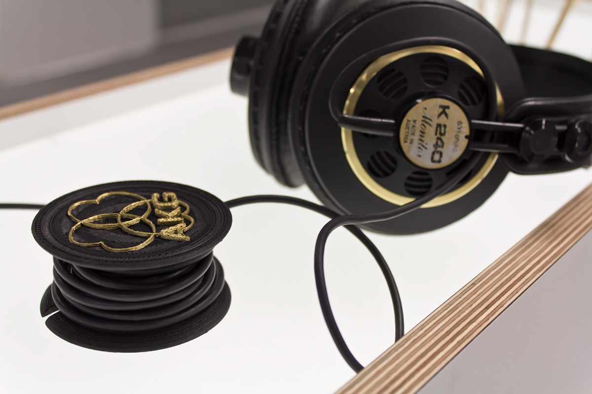 wesc  akg  headphones Cable Organiser prototype 3d print makerbot