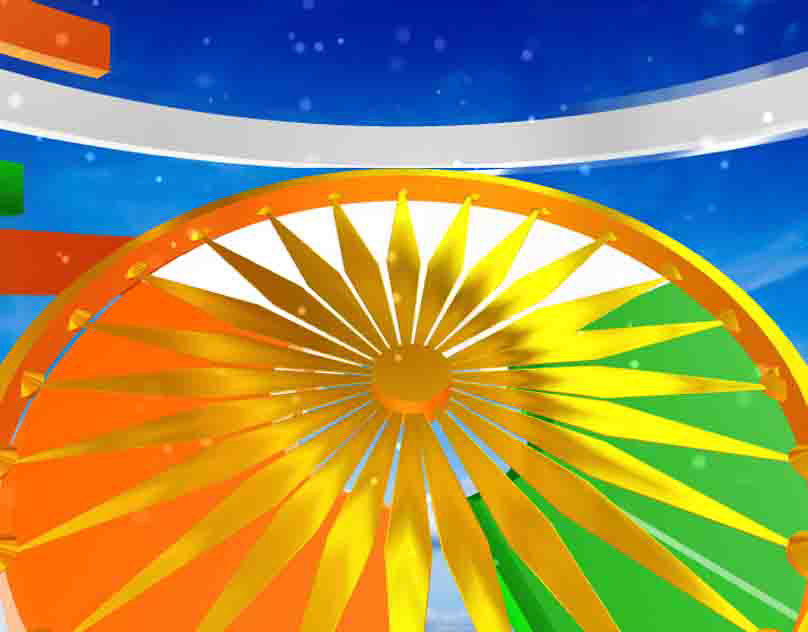 26 january republic Delhi graphics India indian flag motion Social media post tricolor