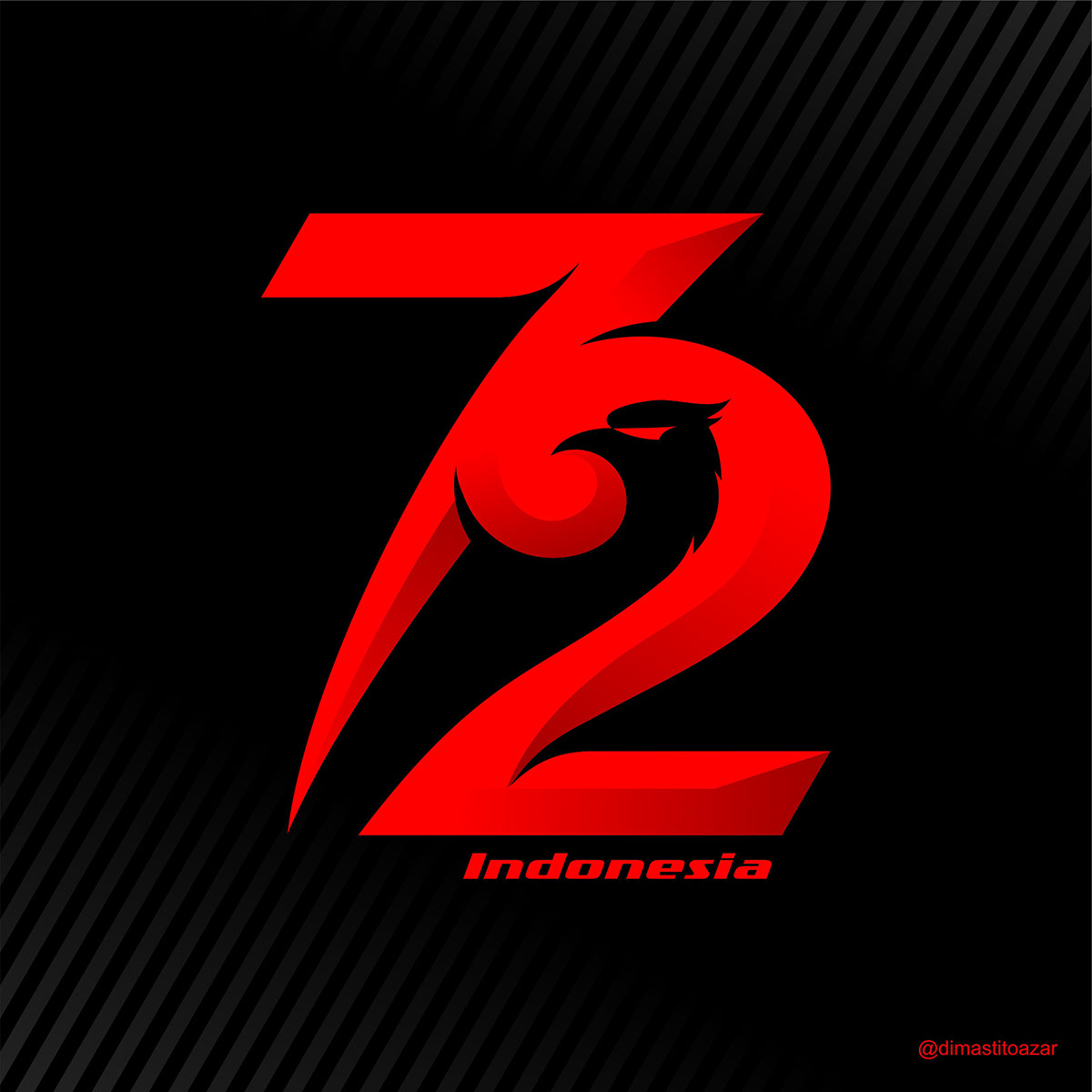 logo hut RI indonesia Garuda idea concept design anniversary brand