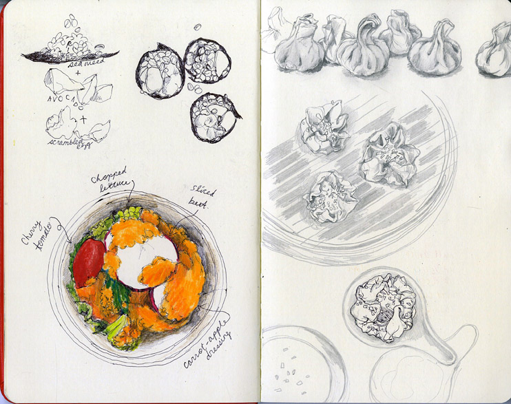 edible illlustration food journal Visual Diary sketchbook