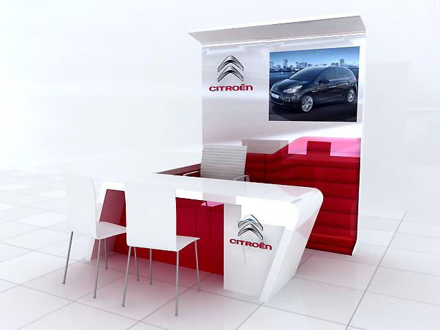 Stand citroen Shopping diseño industrial leila papeo booth basicos leila papeo