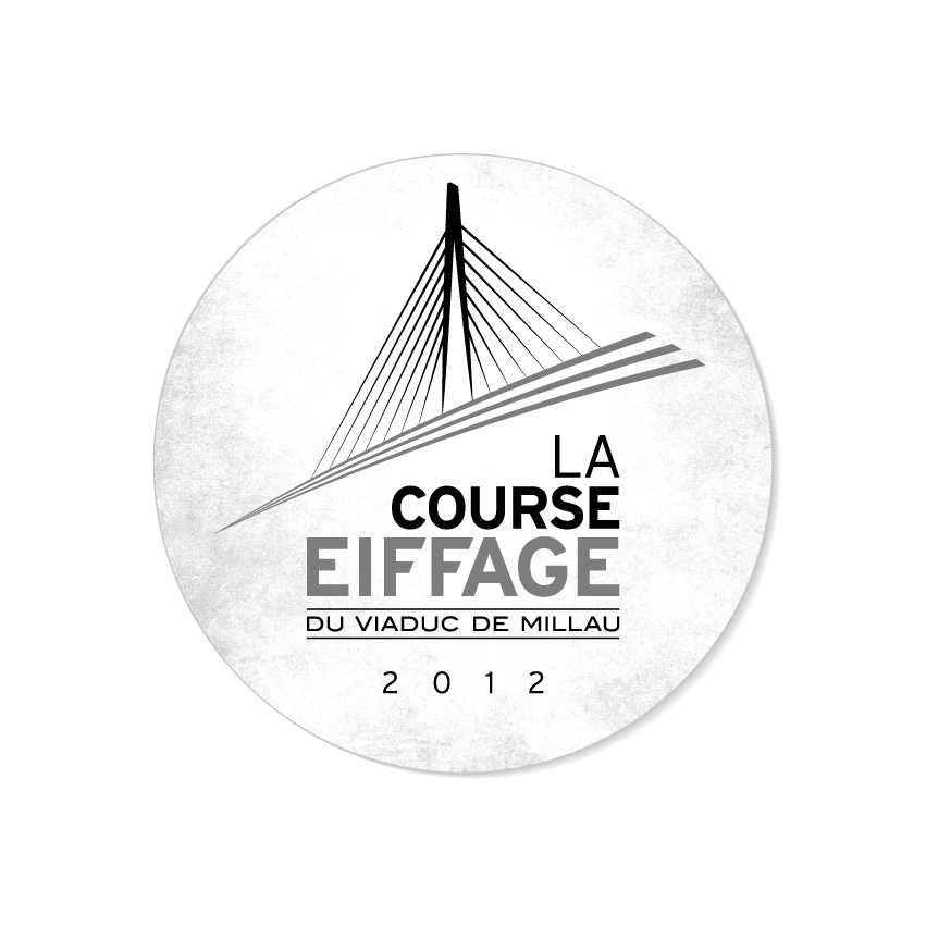 design Logotype eiffage course Marathon viaduc Millau affiche affichage logo graphisme graphique retouche identité identity