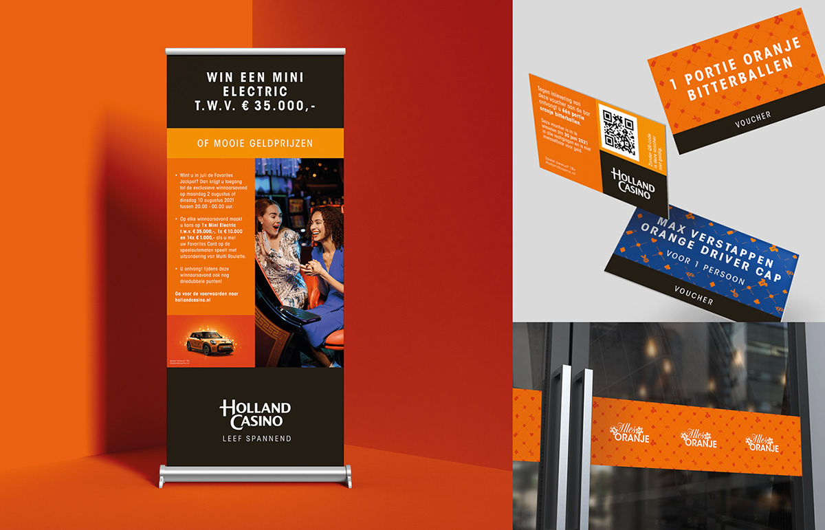 adobe after effects campagne casino concept design drukwerk oranje print vector