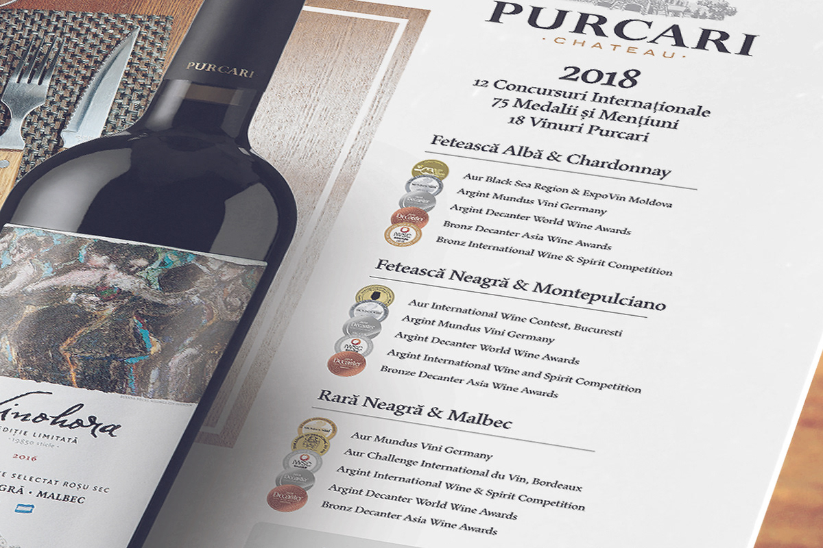 art design Interface placemat promo purcari restaurant vinohora wine Молдова
