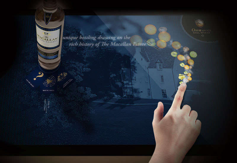 Macallan Whisky scotch airport touch screen Microsoft surface interactive scotland