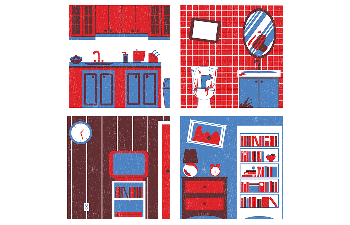 book house apartment print interactive product crime murder room