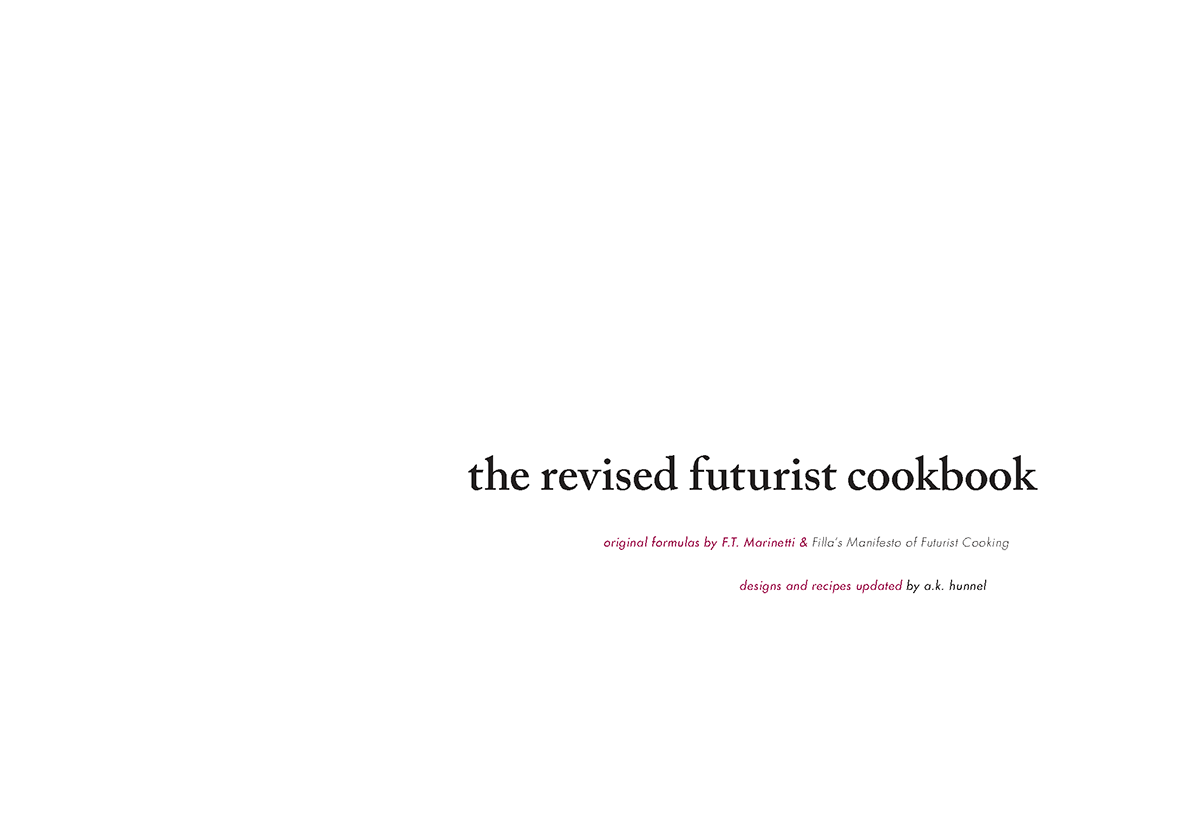 futurist cookbook Book architecture book FUTURISM typographic illustration Expressive Typography pink modern clean