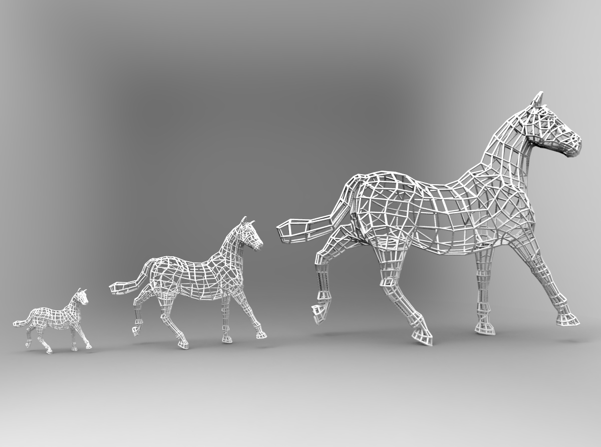 3dprint horse horses additive manufacturing new year china chinese Shapeways xyzworkshop luck art sculpture