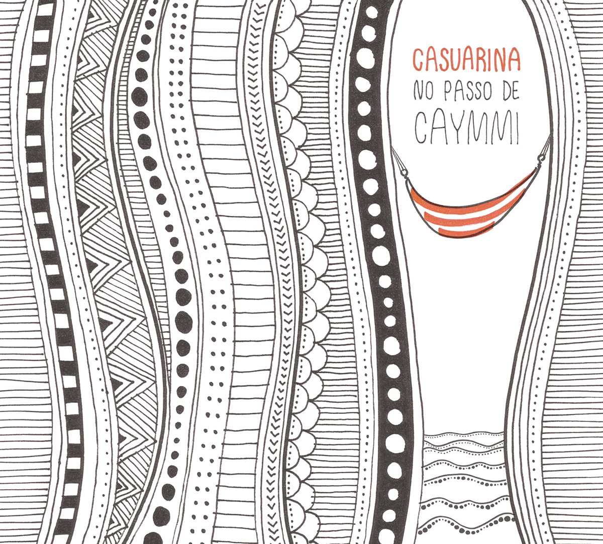 handdrawn cover Album caymmi casuarina sharpie cd artisanal craft culture Brazil Brasil Samba MPB art