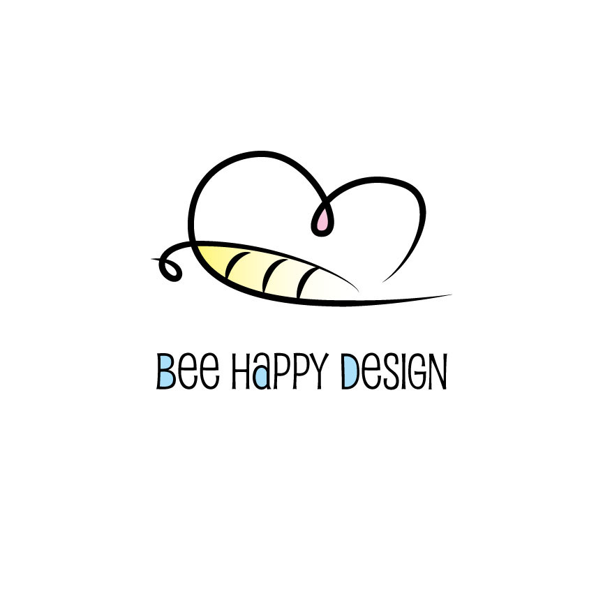 Logo Design branding  Fun Playful smile bee designer