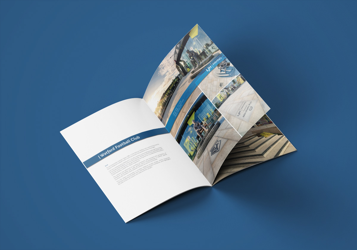 Layout brochure London paving industrial architecture