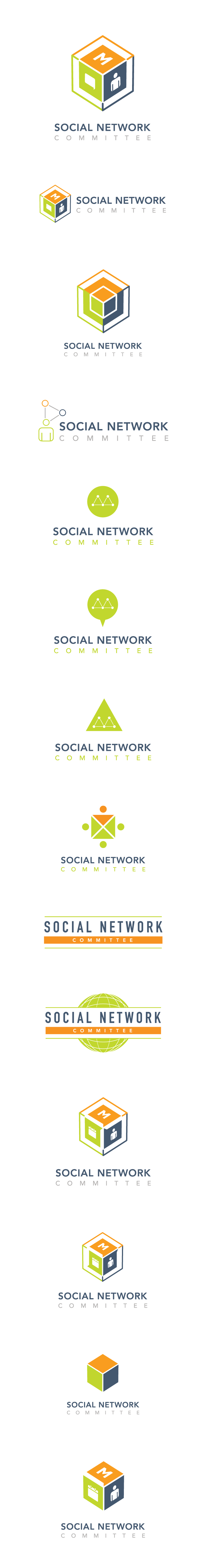 flyers Promotional Momentum marketing   logo social network cube box geometric banner