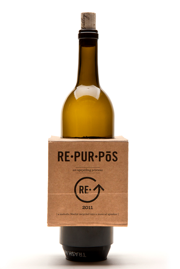 speaker recycle repurpose Wine Bottle Packaging