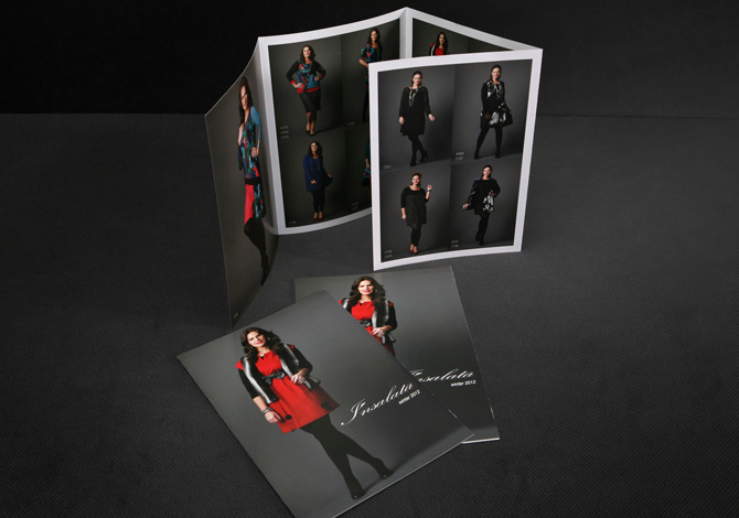 Lookbook print brochure Womens Fashion Clothing online lookbook Fashion Designer 8 page gatefold a5 booklet Booklet