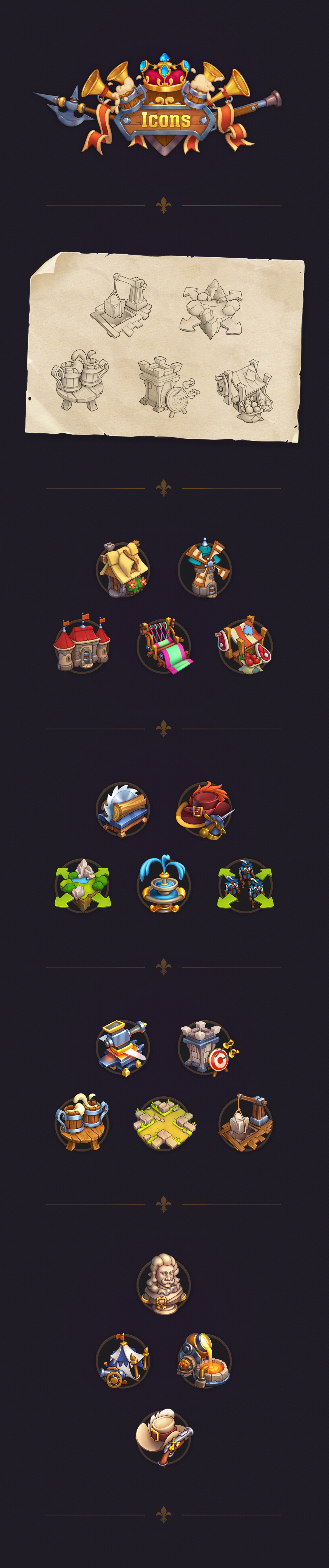 Icon icons pin musketeer game art concept mobile menu UI