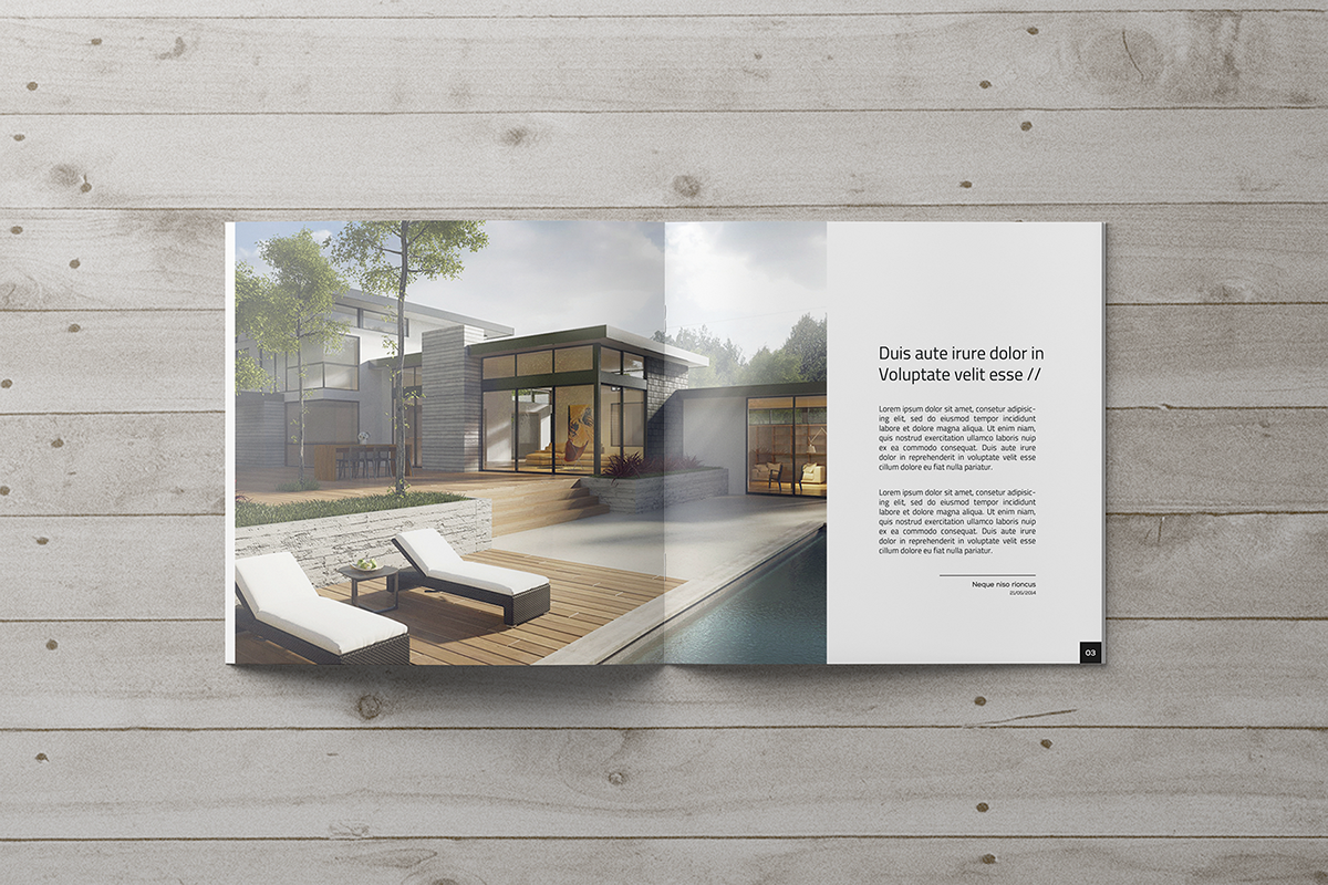 8x8 Booklet catalog corporate creative green horizontal Interior minimalistic modern Multipurpose Original psd White red