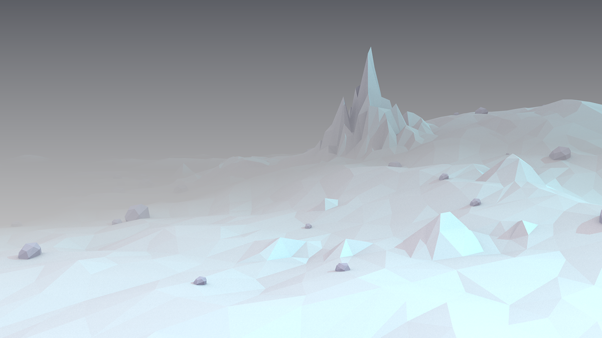 Low Poly lowpoly low-poly art blender 3D Lowpolyart ice Landscape winter geometric low poly landscape polygon poly