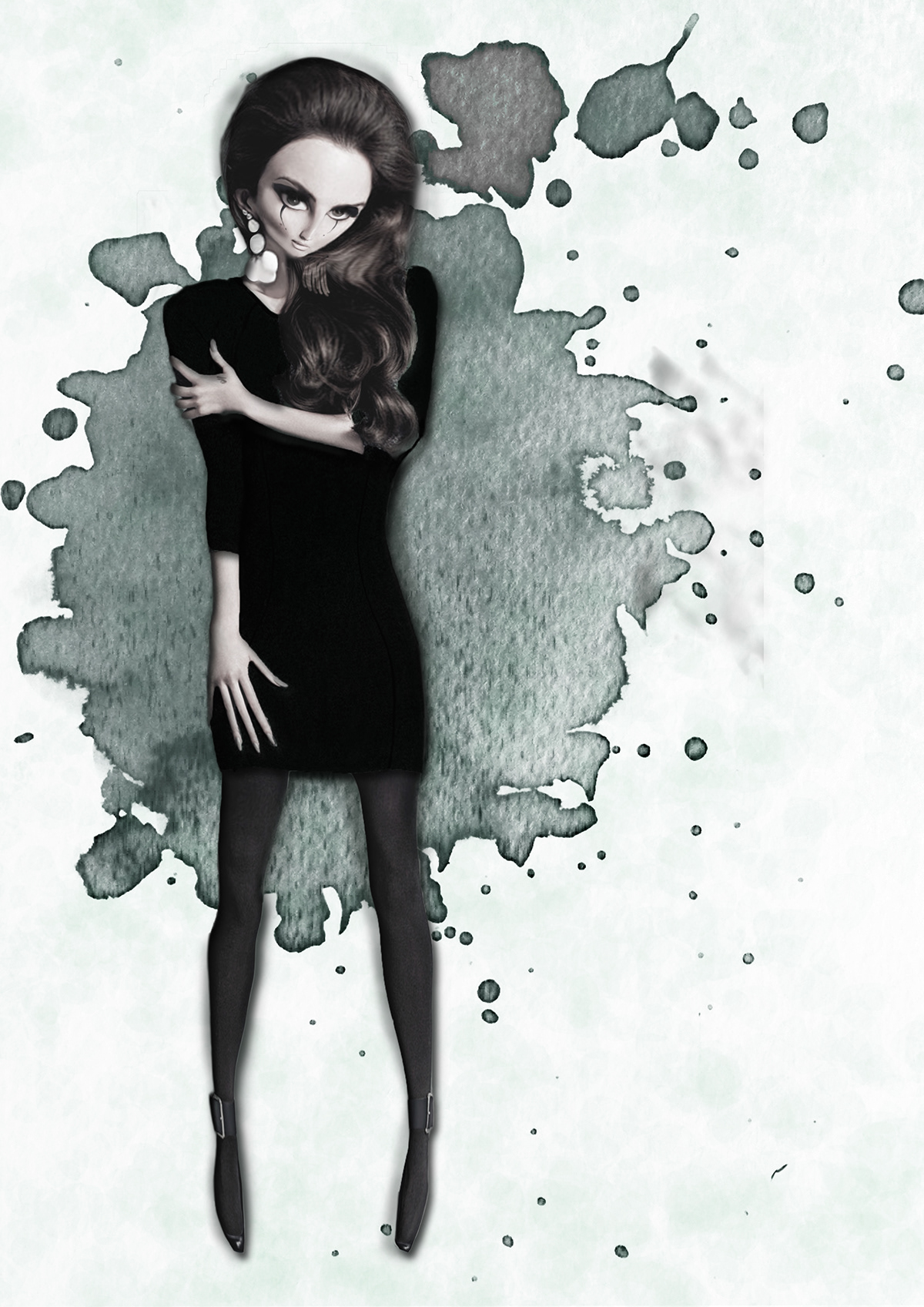 fashion illustration Lana Del Rey kate moss photoshop Comme des Garcons vogue UK H&M