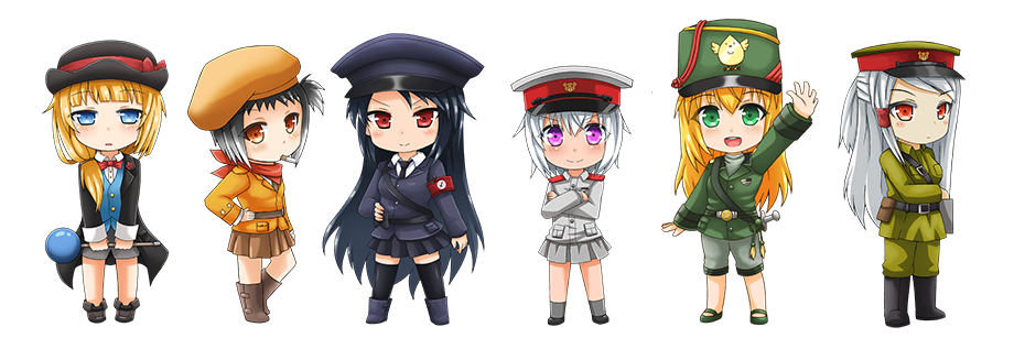 Chibis of the cast of My Little Dictator