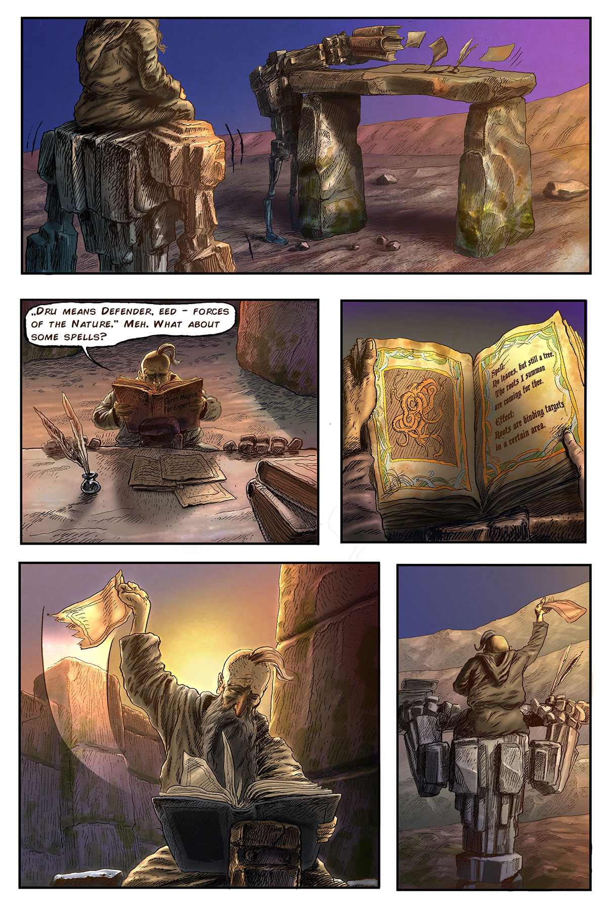 Comic Book fantasy ILLUSTRATION  game prologue narrative story intro design game