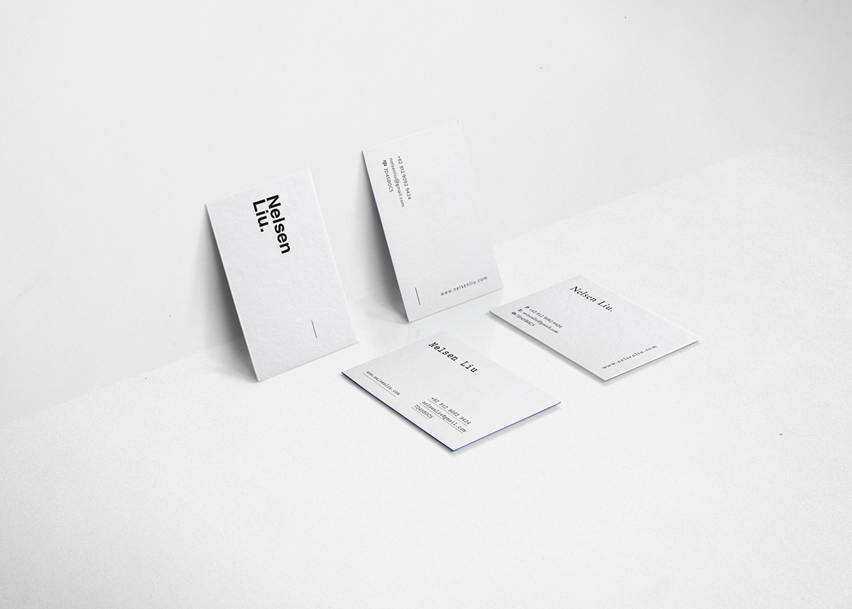 namecard business card elegant classy minimalis White