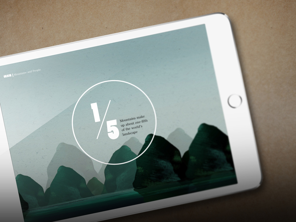 mountains Digital Art  design ILLUSTRATION  presentation iPad interactive video storytelling   chennai