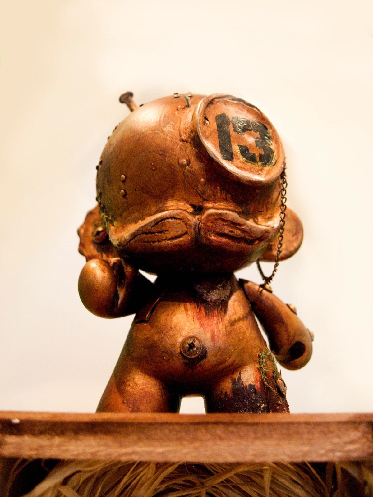 Kid Robot  munny  robot  steampunk  rusty  mech  Mechanical  custom  hand painted