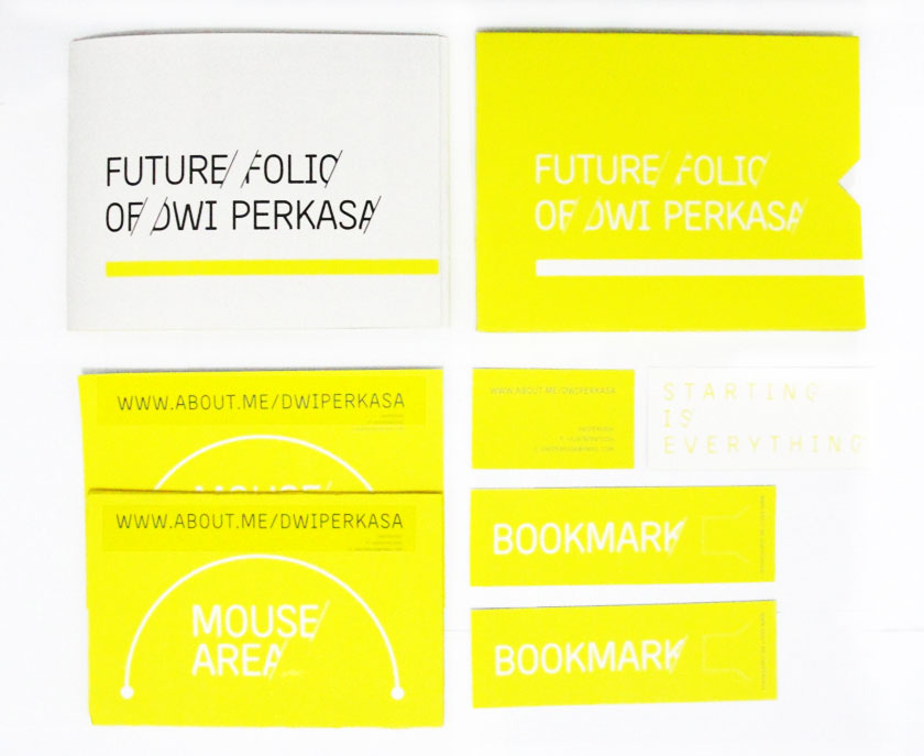 portfolio future folio dwi perkasa editorial Client strength skills yellow book mouse pad Name card bookmark identity