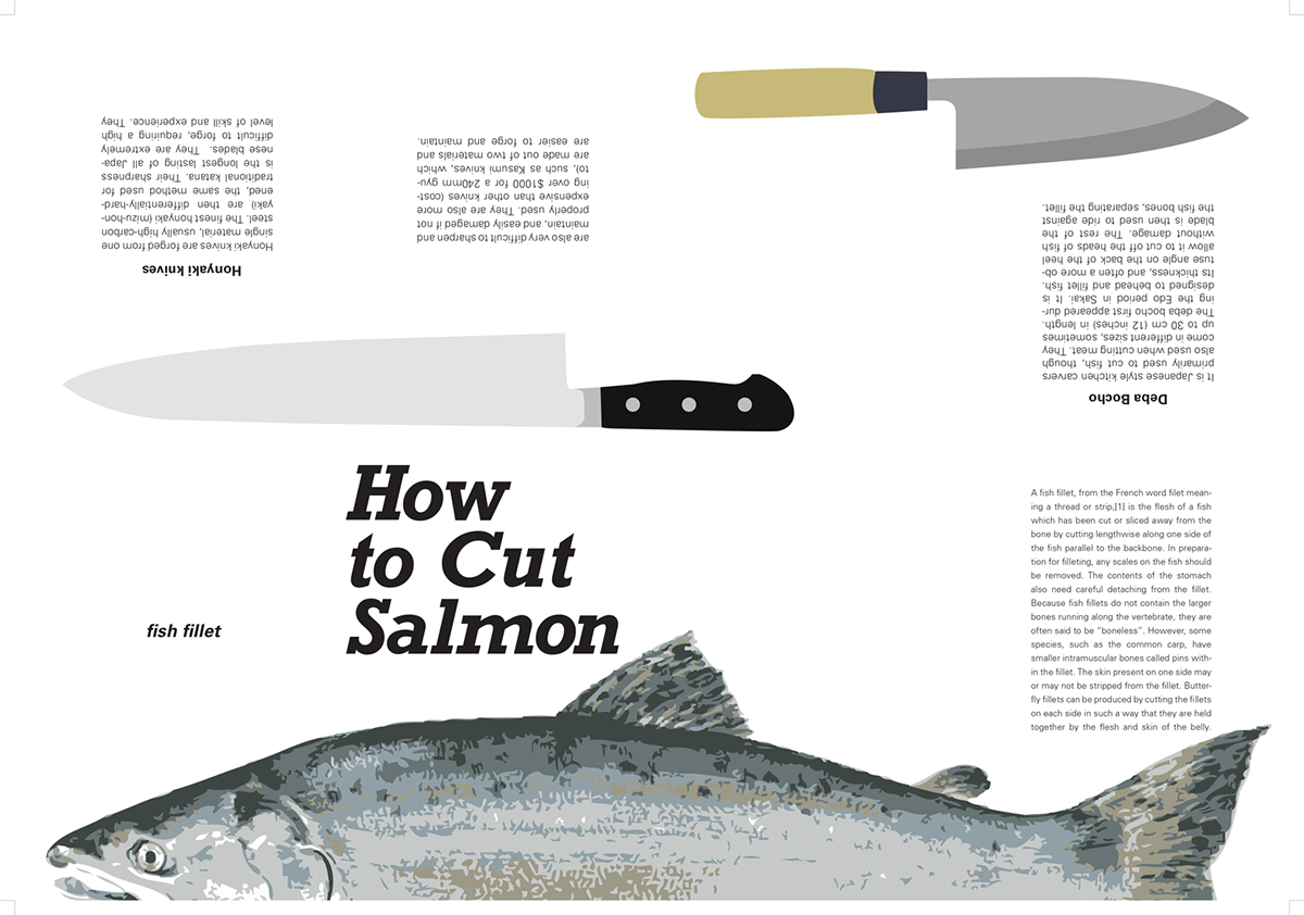Icon salmon fish cook cut
