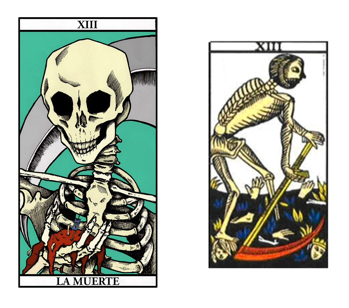 ilustration  redo redesign tarot cards la muerte death Muerte ilustracion marsella