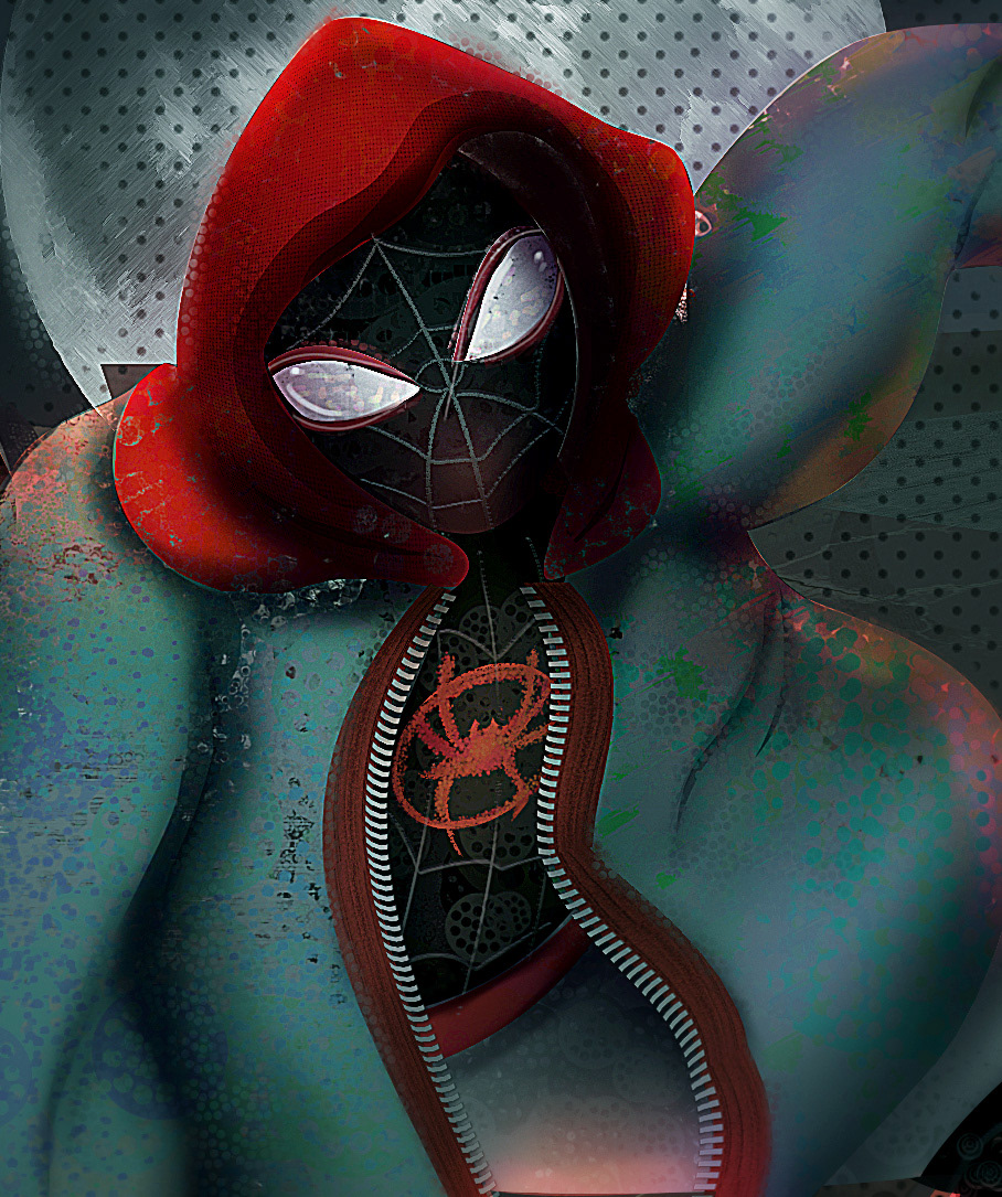 artist intothespiderverse spiderman marvel fanart color Psychedlic
