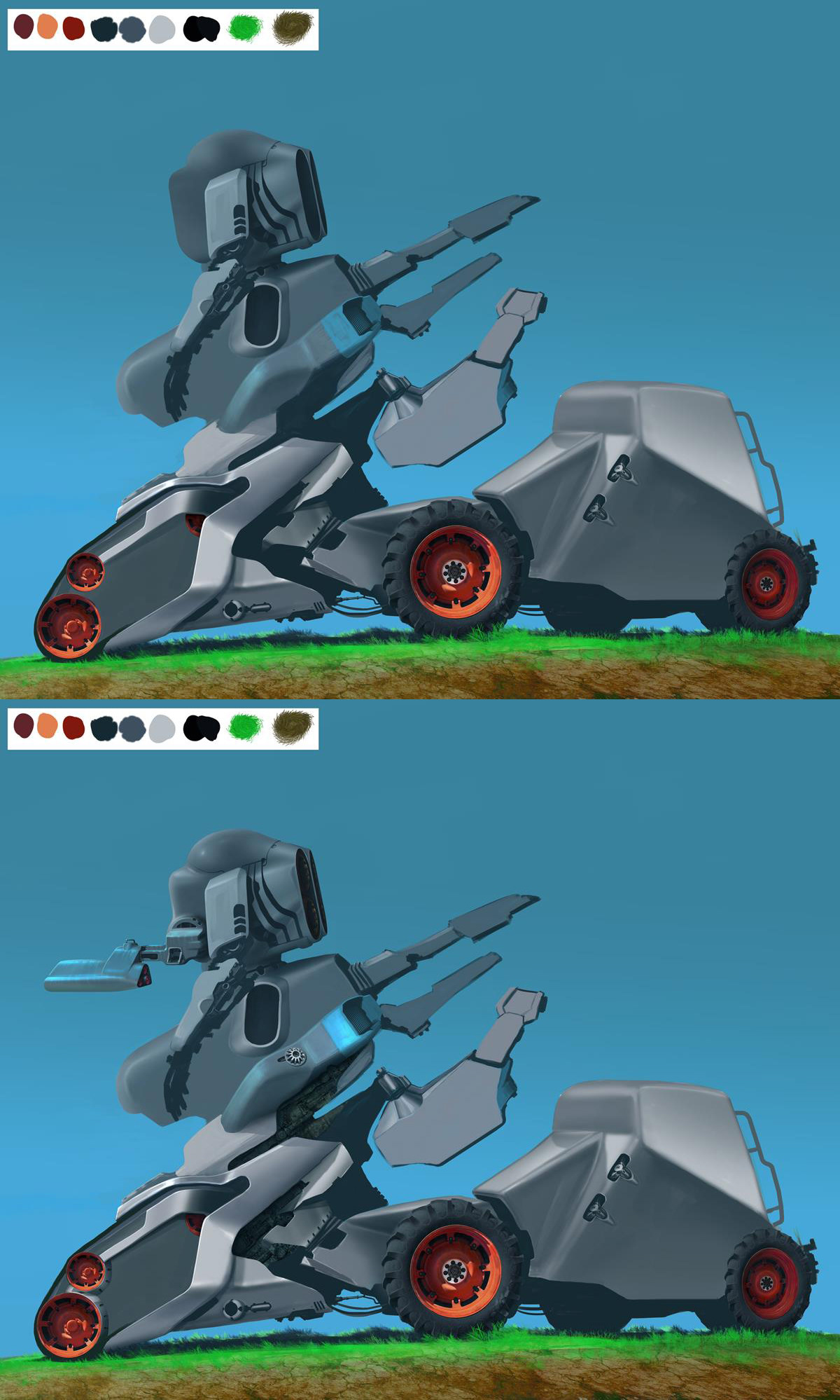 Vehicle droid robot army Military Sci Fi sci-fi science fiction concept concept art design automotive   movie game conceptual
