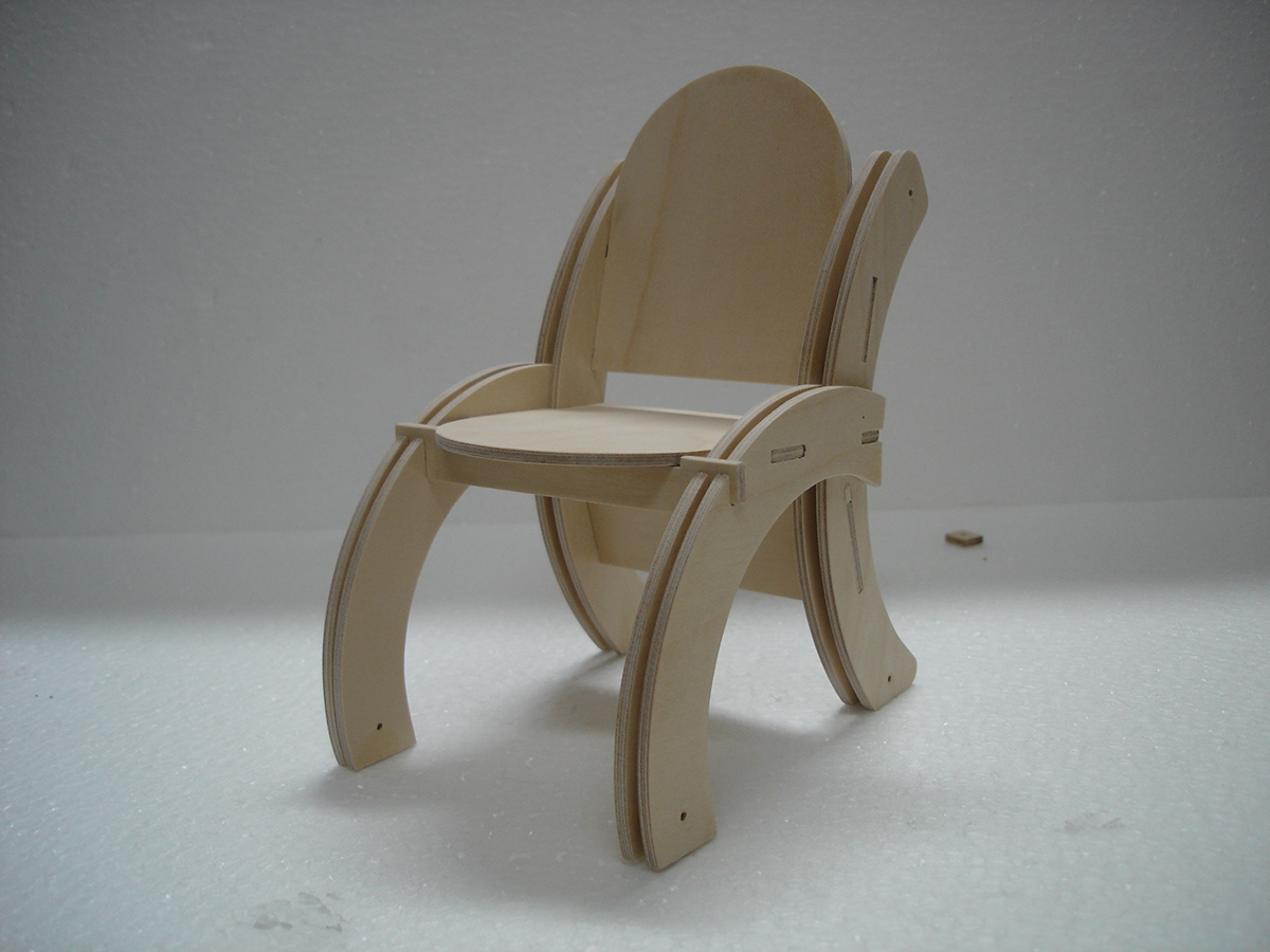 chair mdf color Plastica