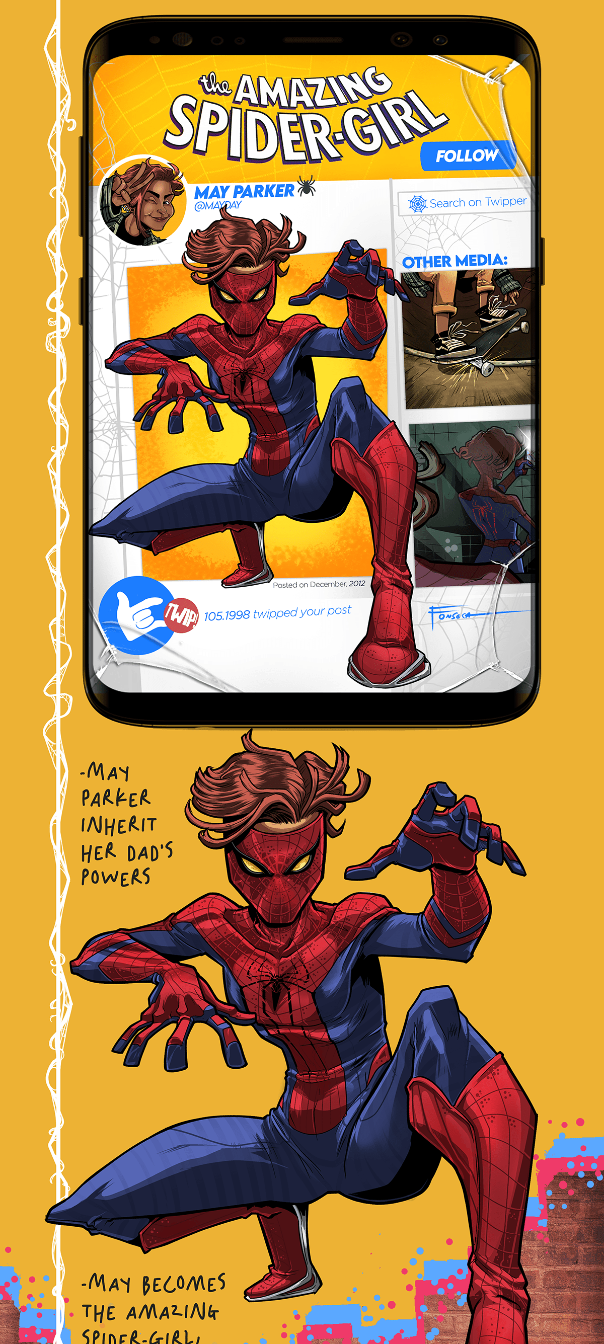 Character design  Comic Book comics Digital Art  digital illustration Drawing  fanart marvel painting   spiderman