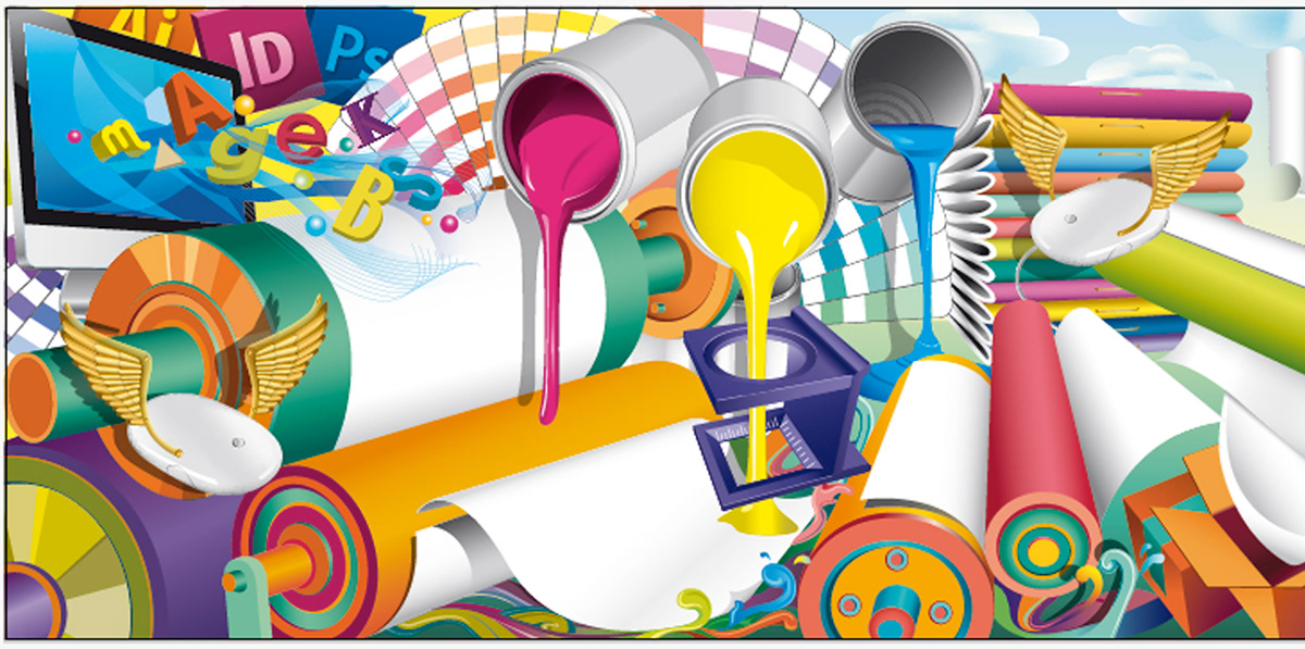banner design vector graphic Printing Technology offset printing process