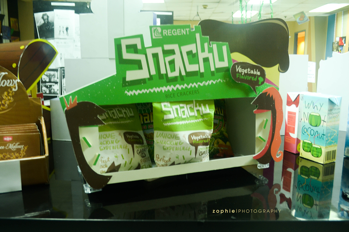 Snacku Rebrand Pinoy philippines chips rice crackers Health package design  Counter Display Point of Purchase pop Regent