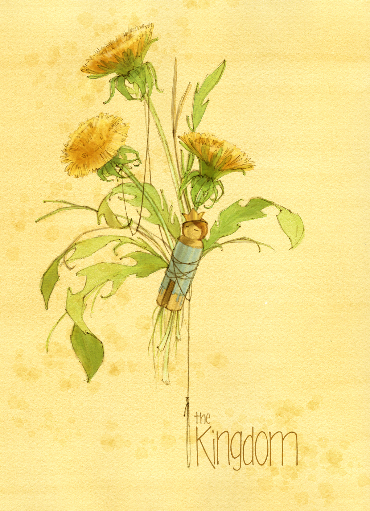 watercolor Graphic Novel Middle grade type hand-lettering dandelion tattoo