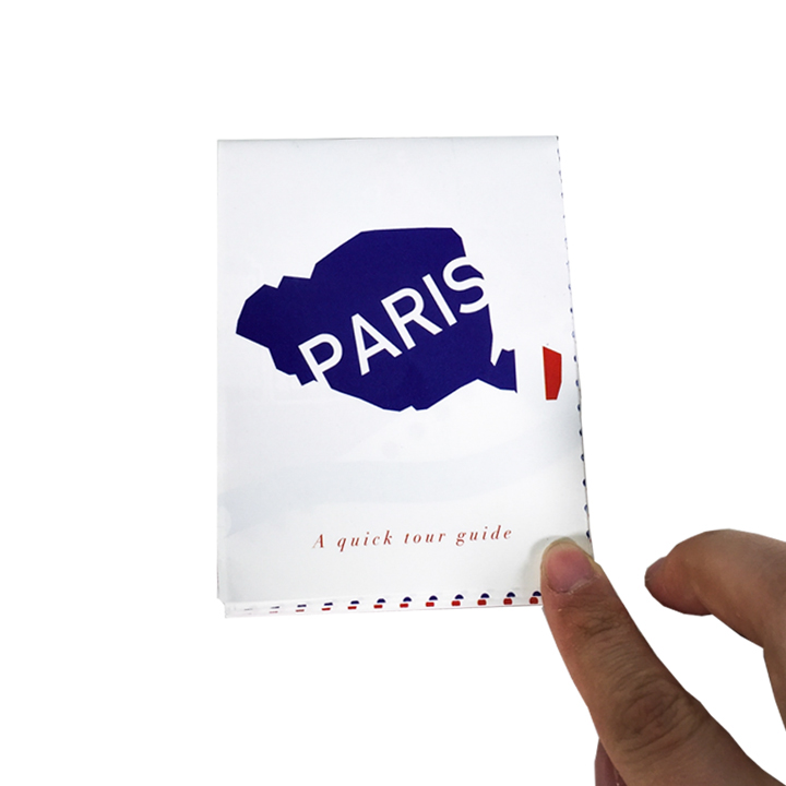folding guide Paris tourist