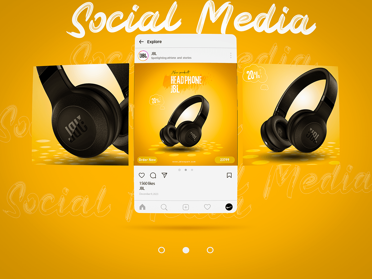 Social media post Socialmedia Social Media Design social media social headphones design