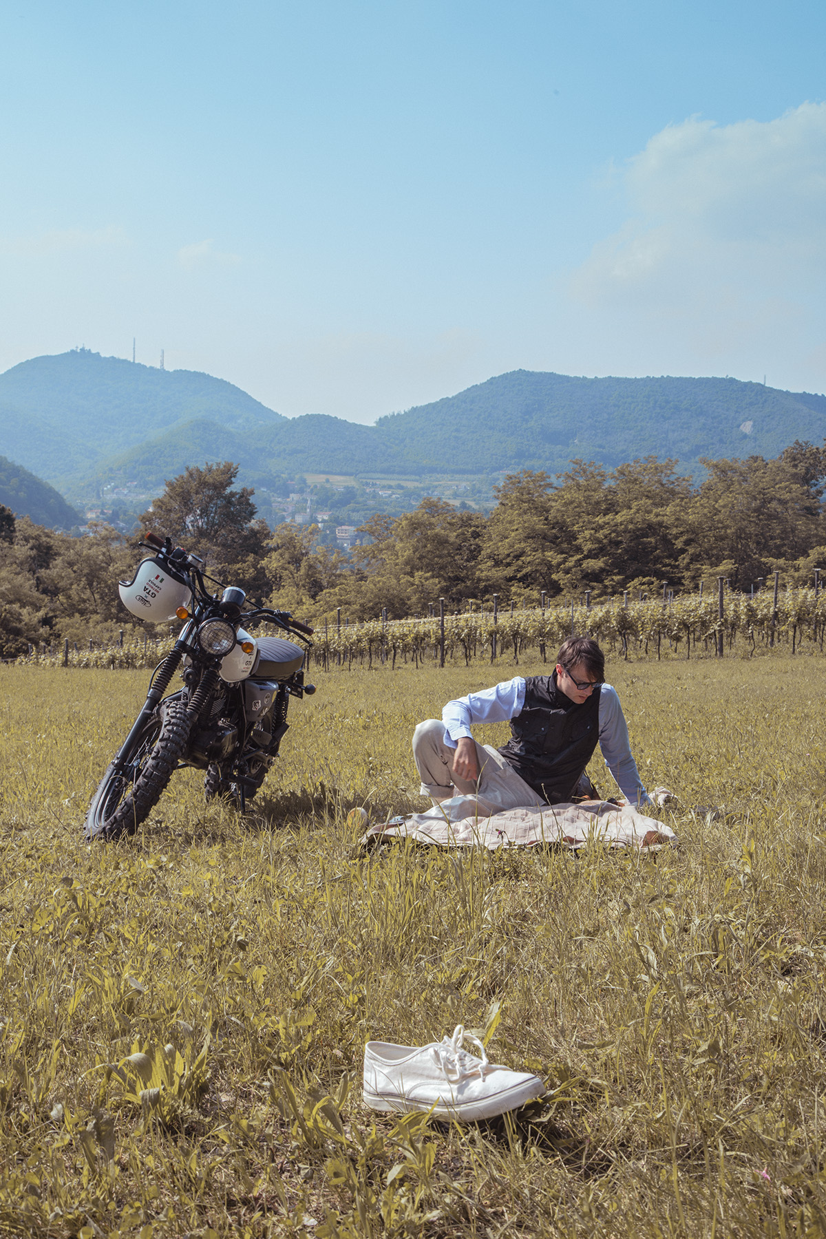 motorcycle Travel bikes motorbikes Italy euganean hills trousers Menswear clothes sand arid storytelling  