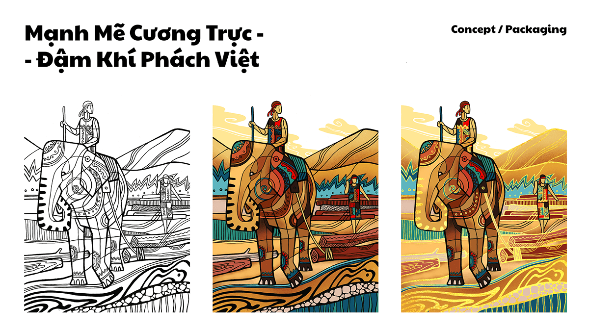 Coffee cafe Packaging design ILLUSTRATION  vietnam