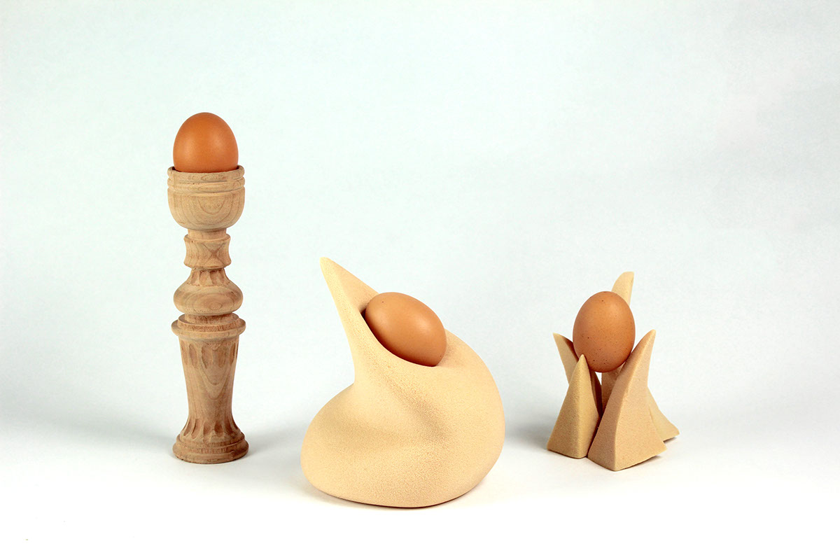 egg cup eggs biomimicry Calla Lily flower baroque Baroque architecture Playful Fun Unique