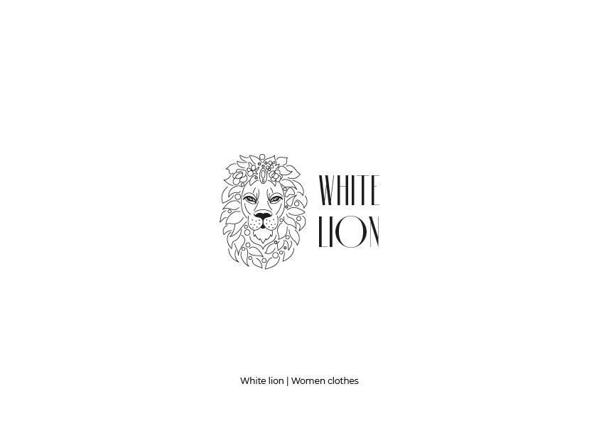 White lion is a logo for women clothes brand. The logo is made in line technique.