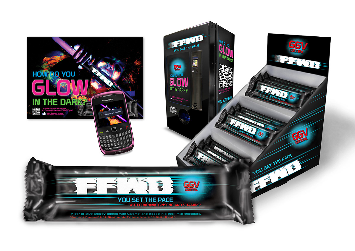 chocolate bars energy bars FFWD fast forward Brand activation campaigns