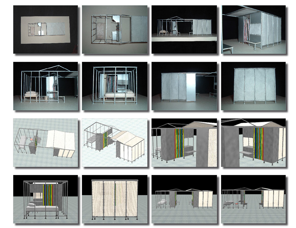 progettazione d'interni progettazione modulare unità abitativa architettura di emergenza modulo interni esterno composizione modulare
