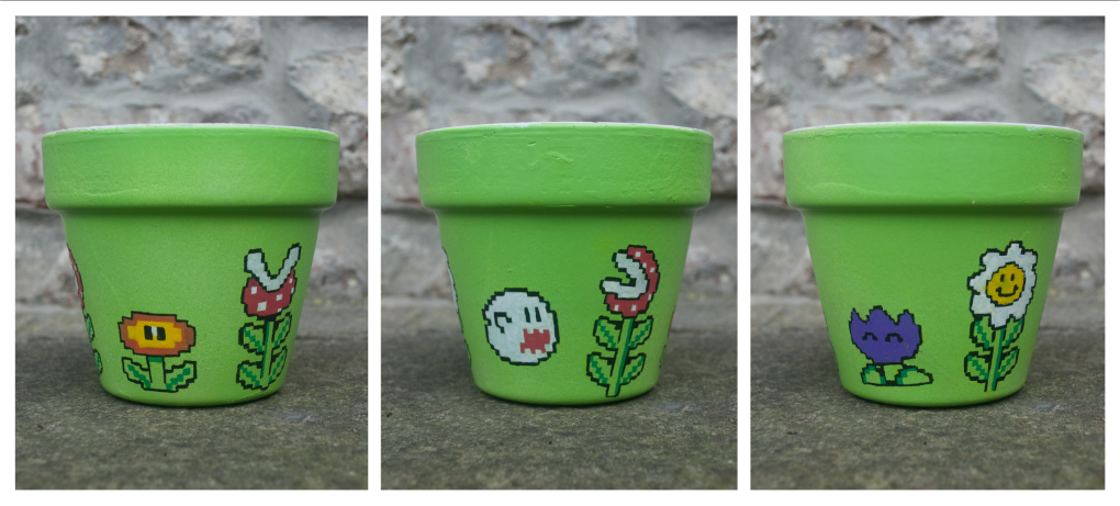 plantas maceta Super Mario plants Flowers flower pot fantasma ghost Pixel art