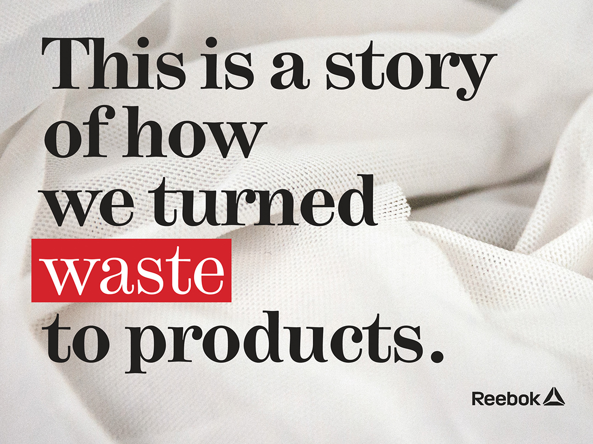 reebok upcycling recycling Sustainability athletic shoebox shoes footwear apparel