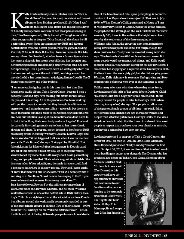 magazine Kelly Rowland Entertainment Entertainer Singer dancer model