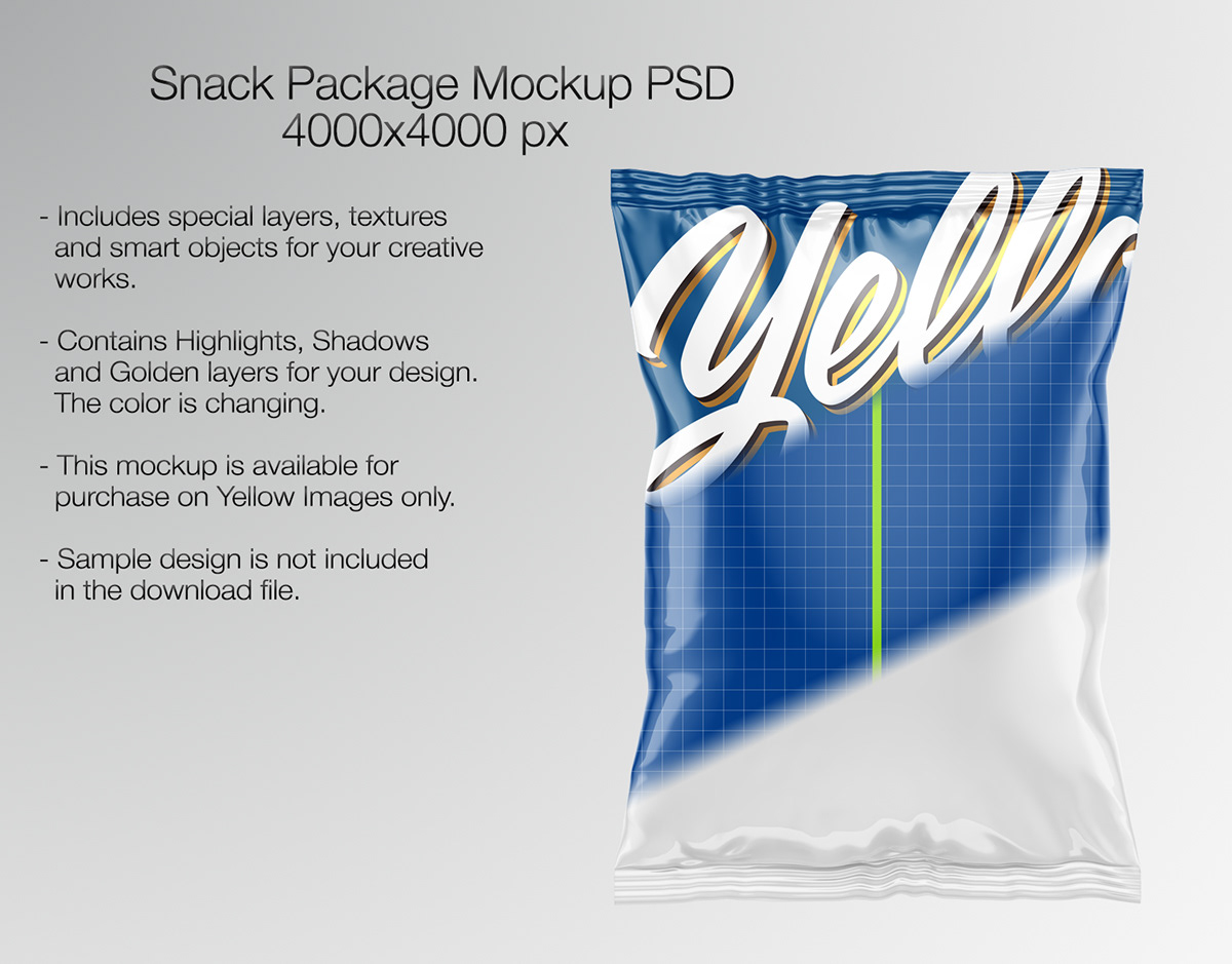 Snack Package Mockup On Student Show