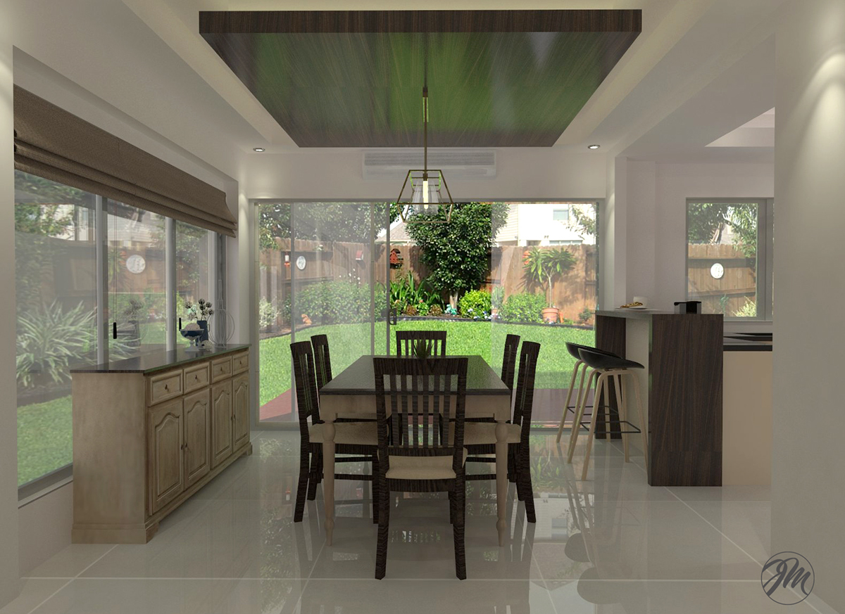 kitchen dining living bedroom t&b study room residential Residential Design interiors